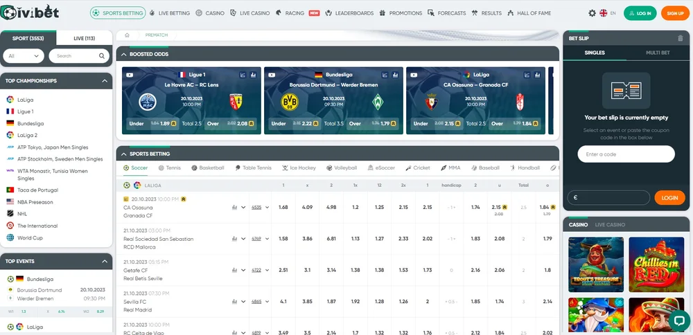 Anteprima della piattaforma Ivibet