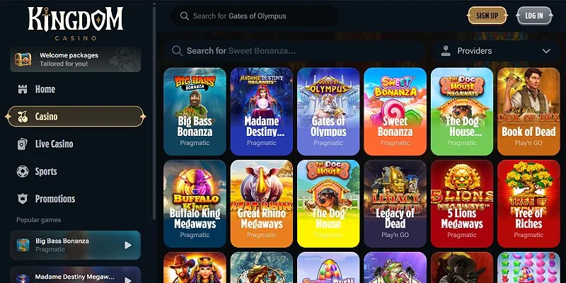 Anteprima della piattaforma Kingdom Casino